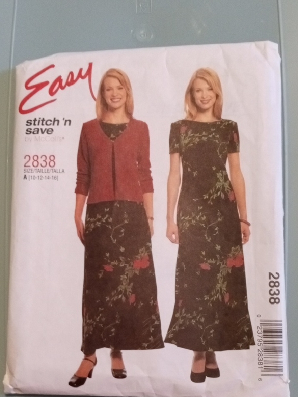 MsCall's Women's Pattern For Maxi Dress And Jacket Never Cut Size 10 - 16.